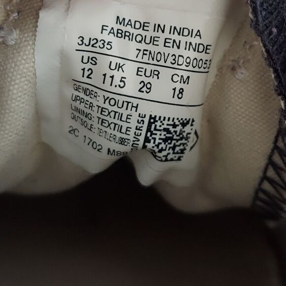 Converse Chuck Taylor All Star Low Top Sneaker Little Kid Size 12 - Picture 8 of 9